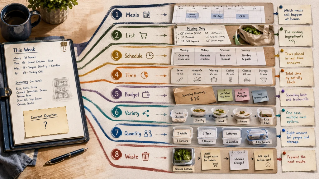 Beginner Meal Prep Decision Map