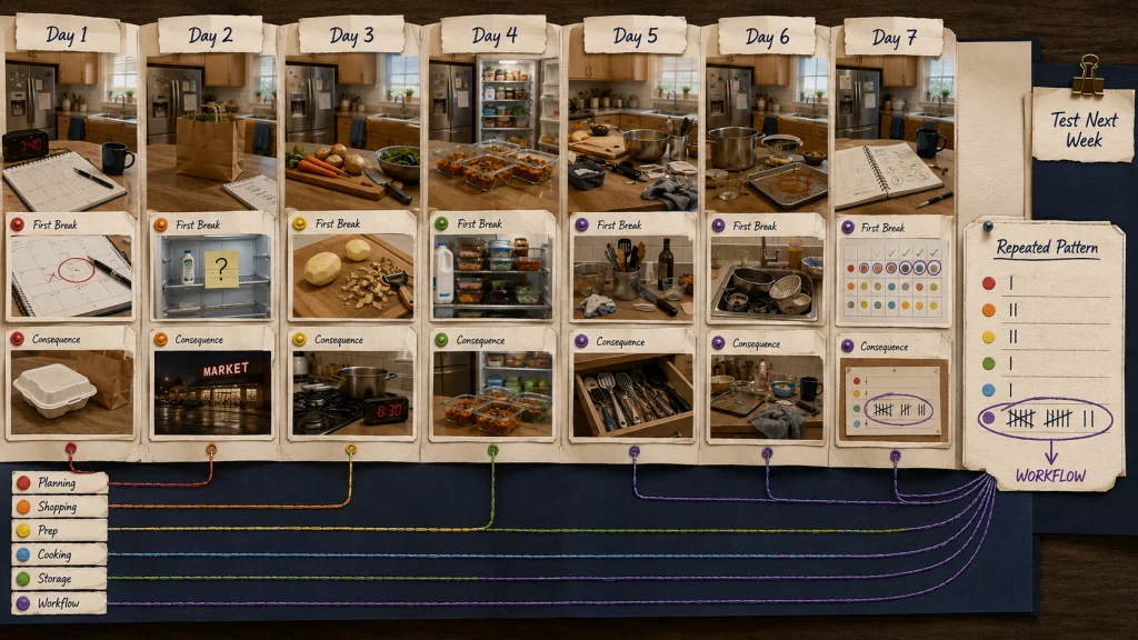 Seven Day Meal Prep Bottleneck Log
