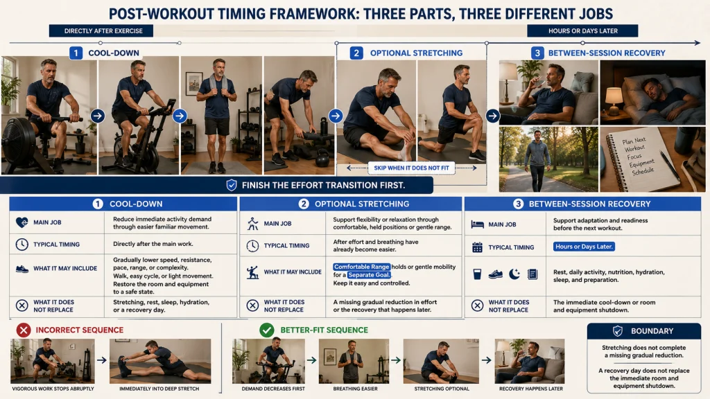 Cool Down Stretching and Recovery Distinction