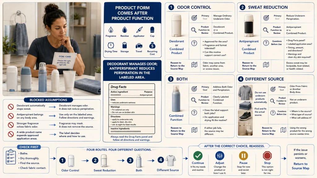 Deodorant Antiperspirant and Combined Function