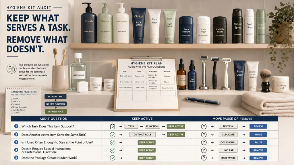 Duplicate Hygiene Product Function Audit