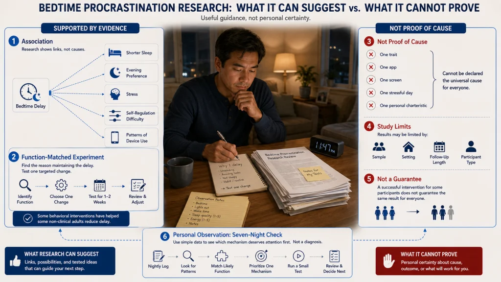 Evidence Limits of Bedtime Procrastination Research