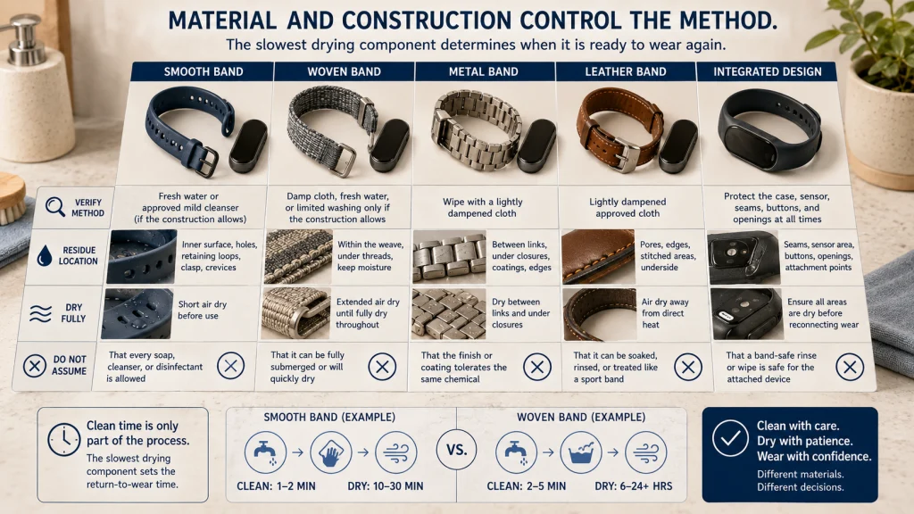 Fitness Tracker Band Material Care
