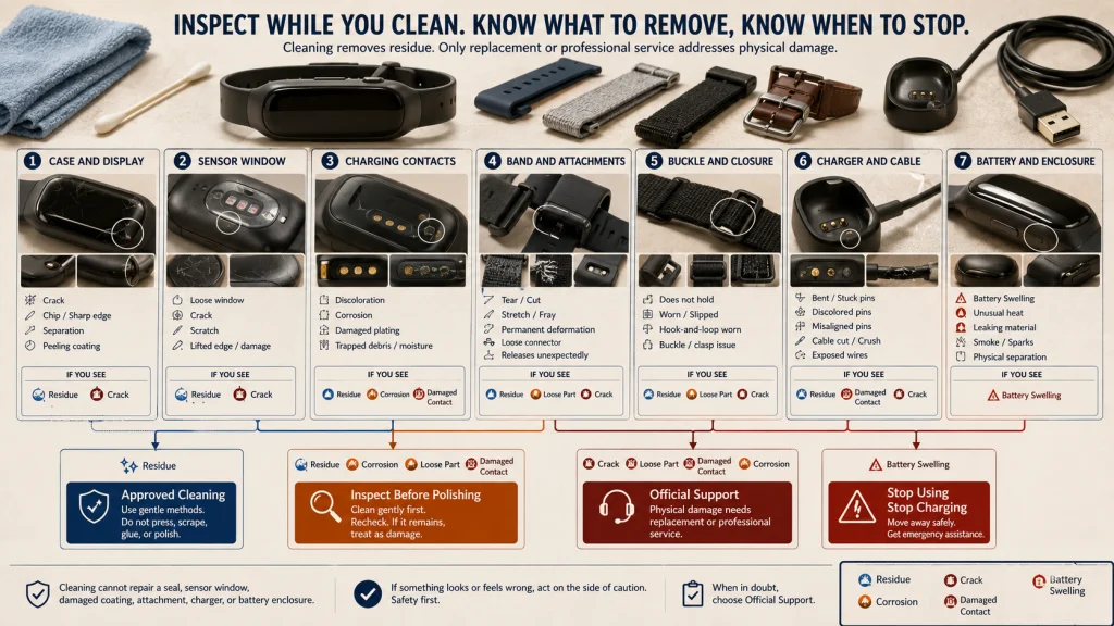 Fitness Tracker Damage Inspection
