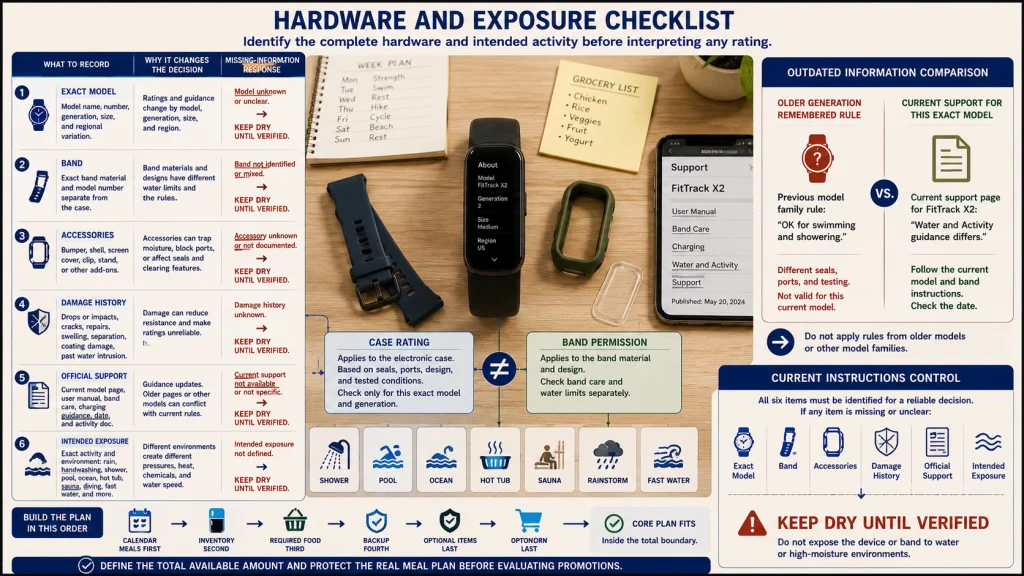 Fitness Tracker Water Exposure Checklist