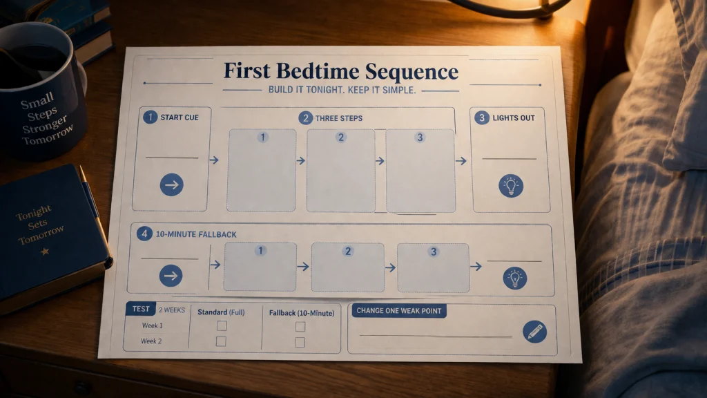 Four Blank Bedtime Routine Builder