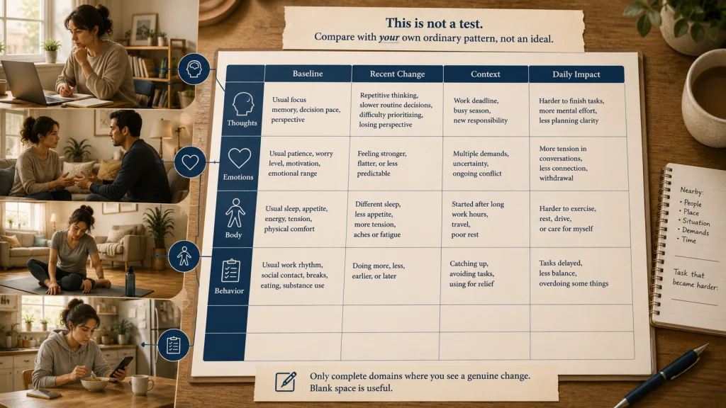 Four Domain Stress Baseline Worksheet