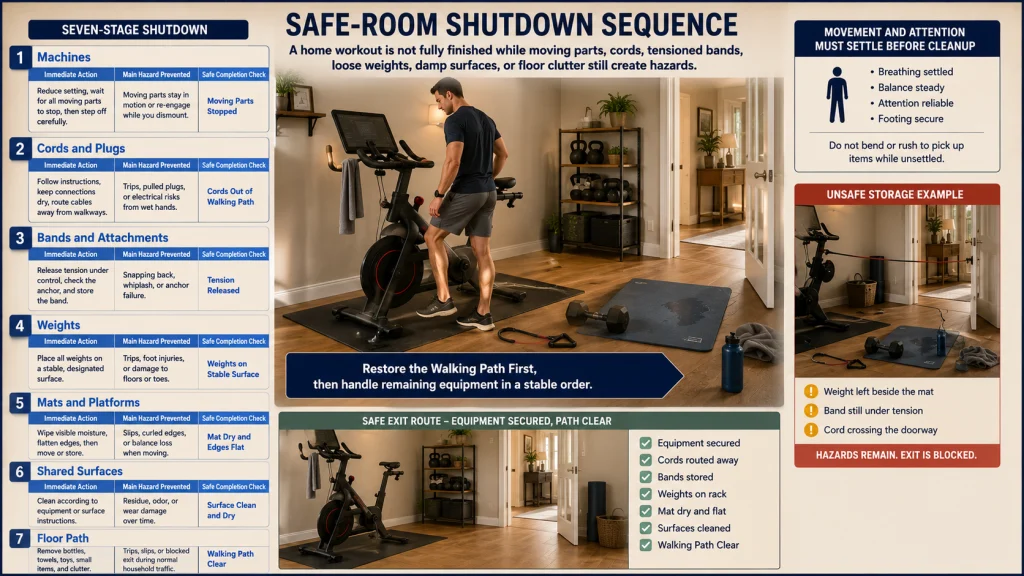 Home Workout Equipment Shutdown Checklist