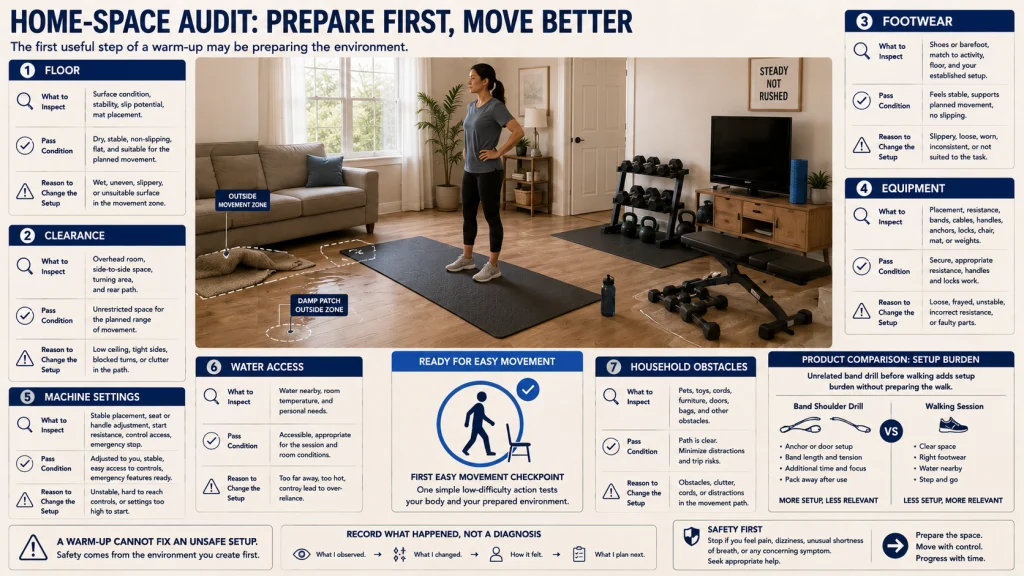 Home Workout Warm Up Safety Check
