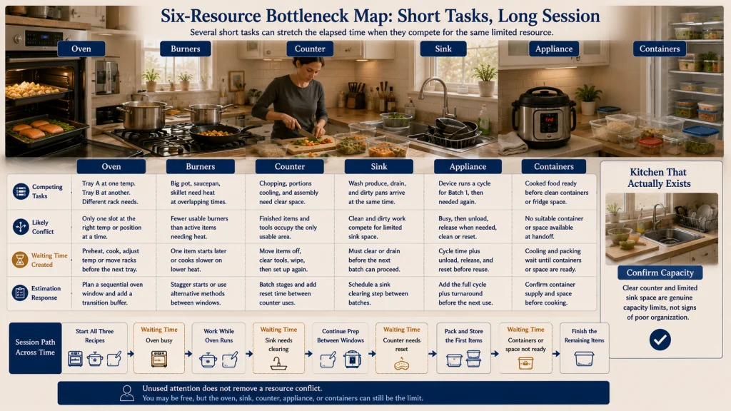 Kitchen Equipment Conflict Grid