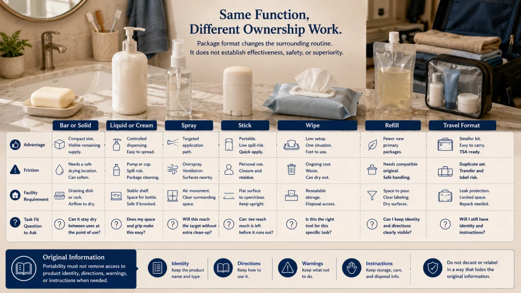 Personal Hygiene Product Format Tradeoffs
