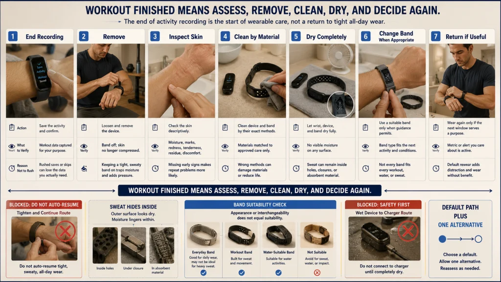 Post Workout Fitness Tracker Care Routine