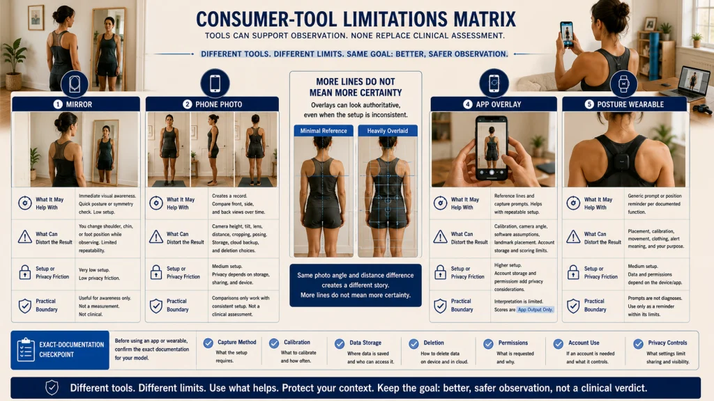 Posture Camera App and Wearable Limits