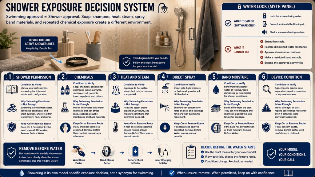 Shower Chemicals Heat and Water Lock Limits