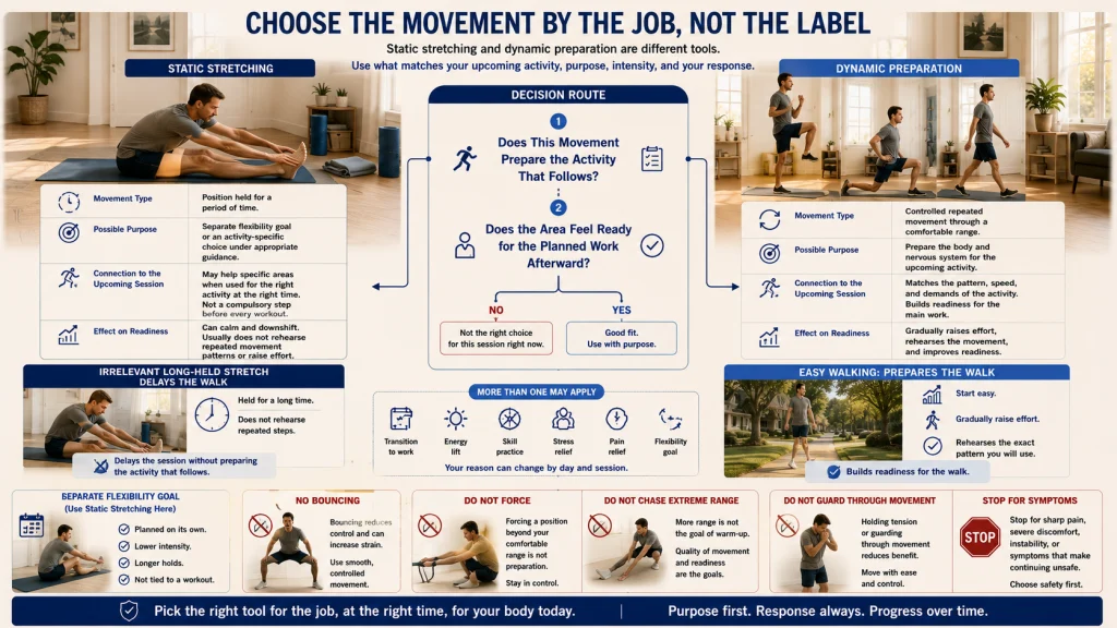 Static Stretching Versus Dynamic Preparation
