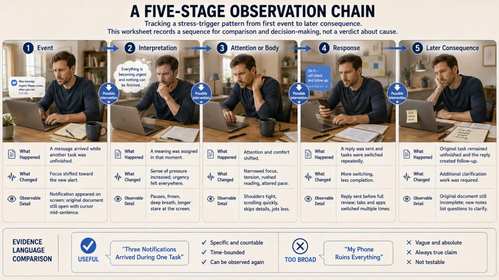 Stress Trigger Chain Worksheet