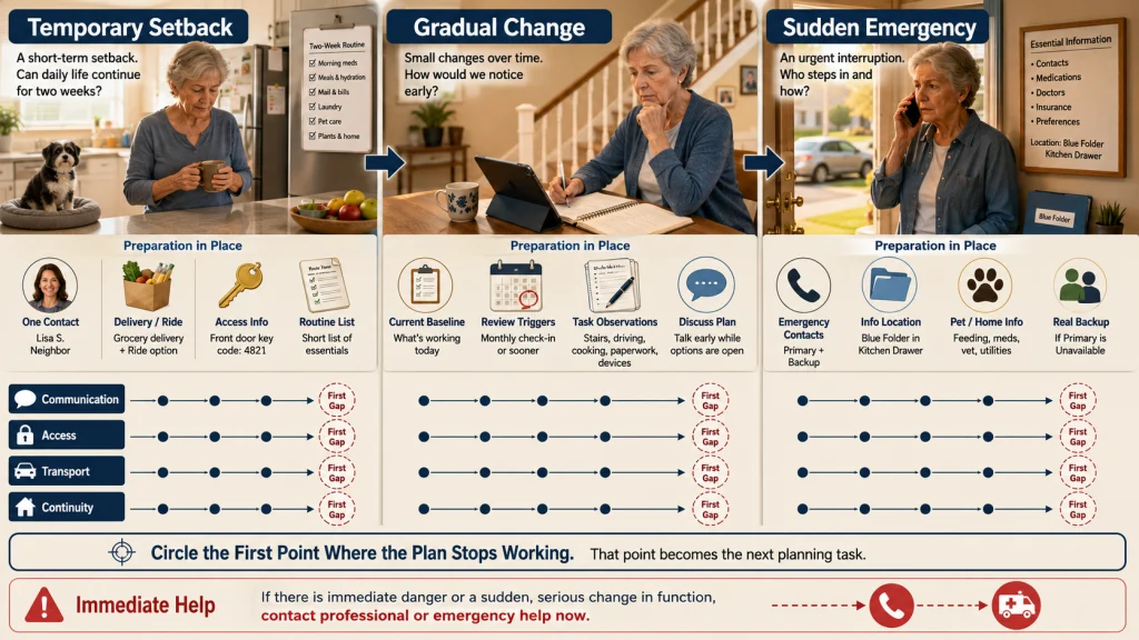 Three Aging Planning Scenarios