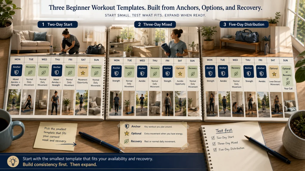 Three Beginner Weekly Templates