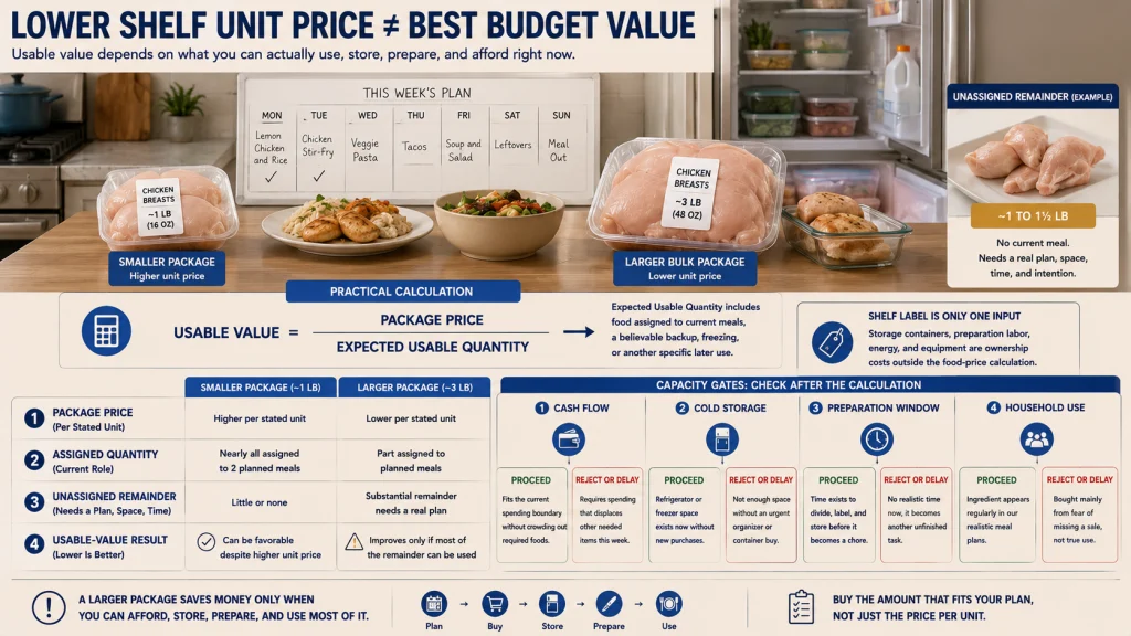 Usable Value and Package Size Decision