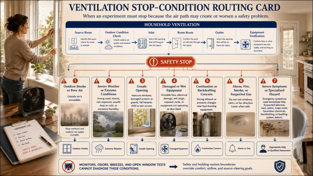 Ventilation Safety and Combustion Boundary