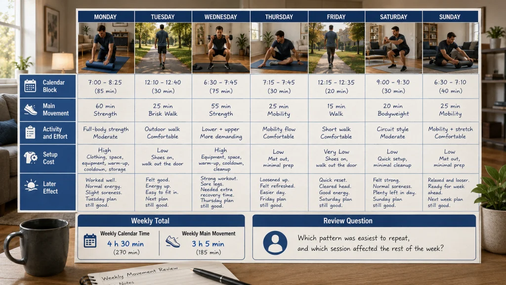 Weekly Workout Time Tracker