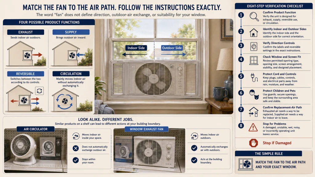 Window Fan Direction Checklist