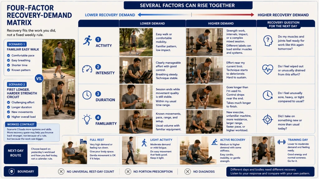 Activity Specific Recovery Demand
