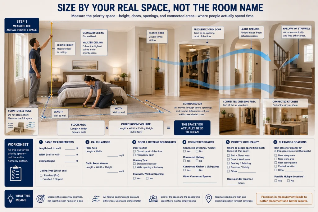 Air Purifier Room Measurement Worksheet