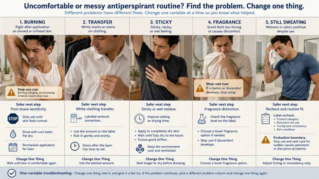 Antiperspirant Application Error Guide