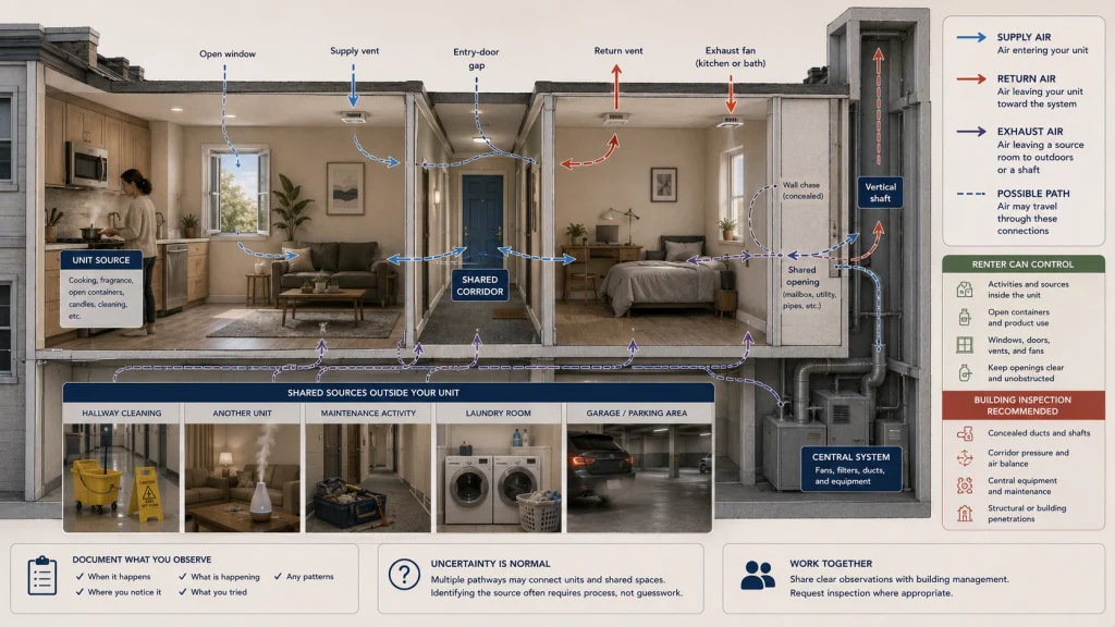 Apartment Source and Pathway Map
