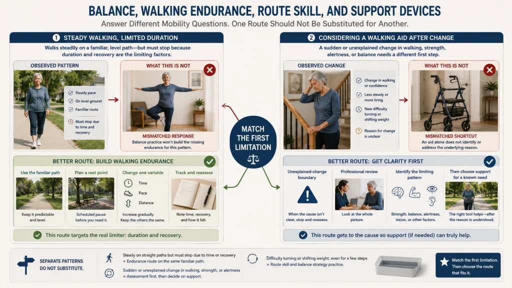 Balance vs Endurance Mobility Route