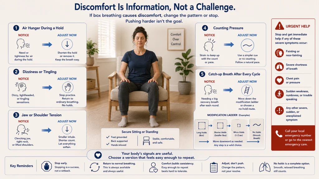 Box Breathing Discomfort Troubleshooting
