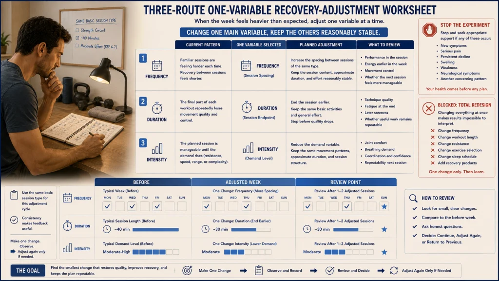Change One Recovery Variable Worksheet