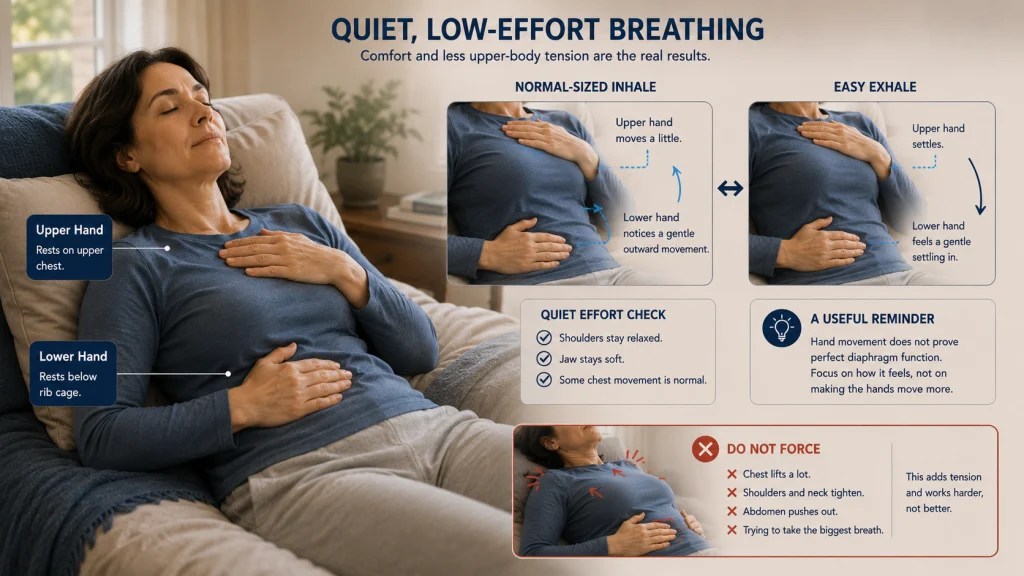 Diaphragmatic Breathing Hand Placement