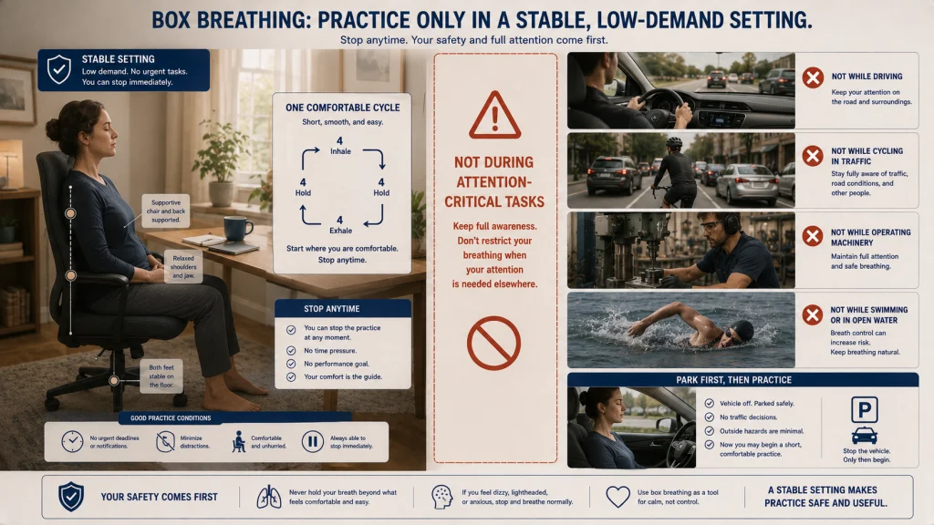 Do Not Box Breathe While Driving