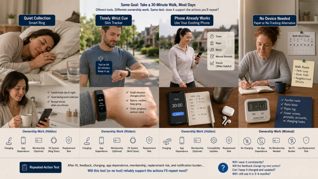 Four Minimal Wearable Scenarios