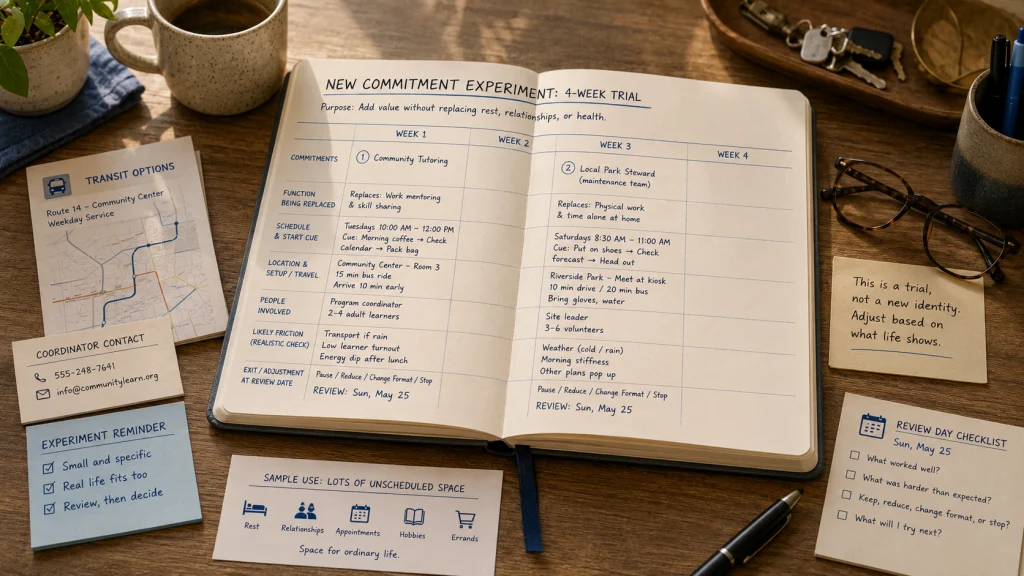 Four Week Purpose Experiment