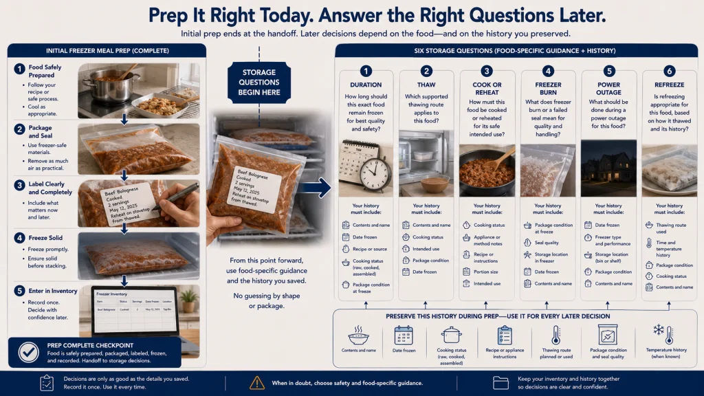Freezer Meal Storage Handoff