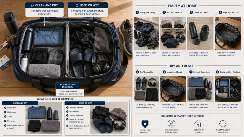 Gym Bag Wet Dry Separation