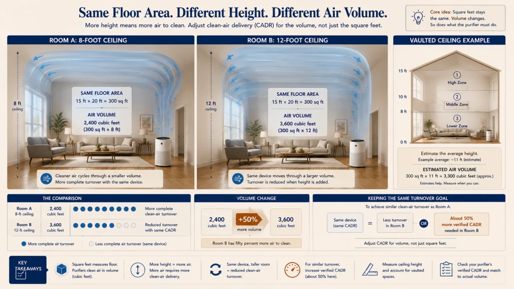 High Ceiling Air Purifier Sizing
