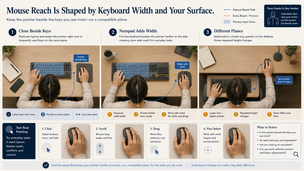 Keyboard Width and Mouse Reach