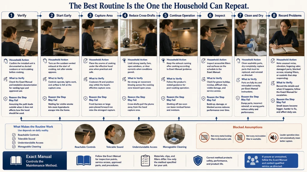 Kitchen Exhaust Use and Maintenance Routine
