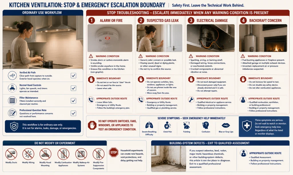 Kitchen Ventilation Gas Fire and Installation Boundary