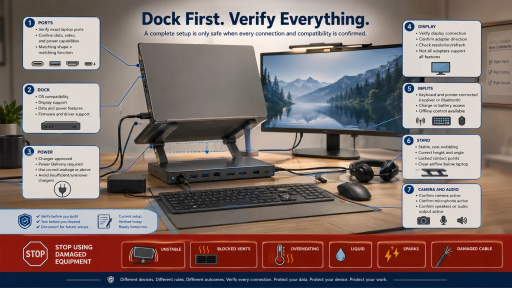 Laptop Dock Port Stability Checklist