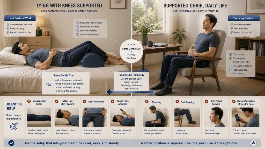 Lying vs Supported Sitting Breathing