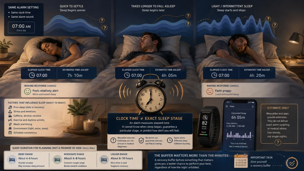 Nap Alarm and Sleep Stage Limits