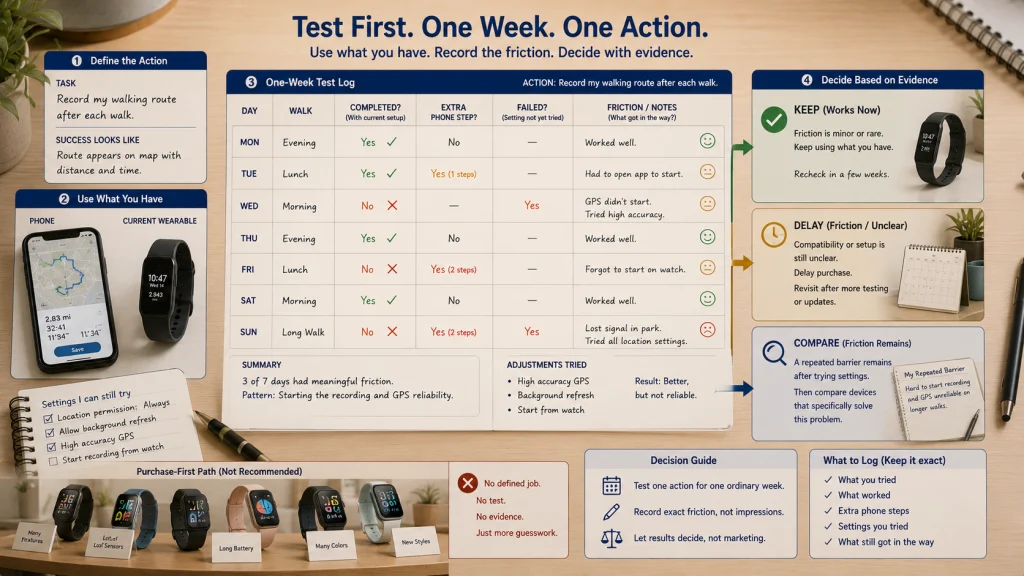 One Week No Purchase Wearable Test