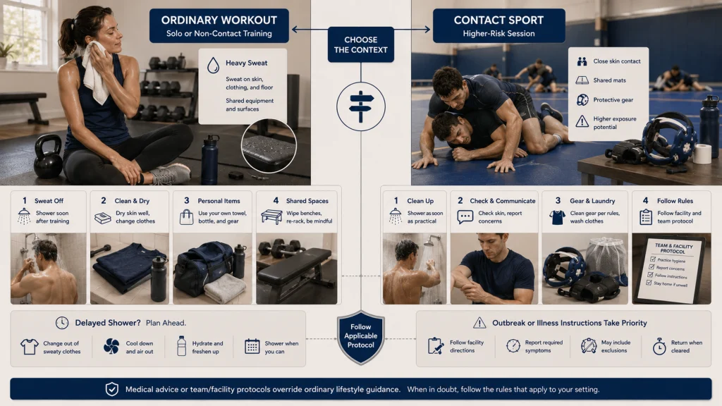 Ordinary Workout vs Contact Sport Hygiene