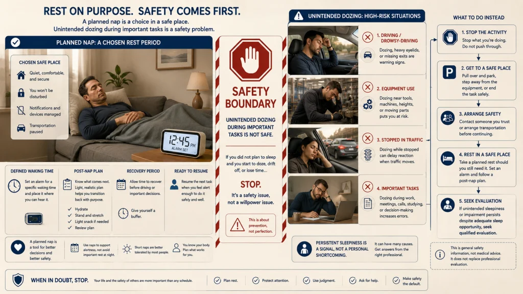 Planned Nap vs Unintended Dozing