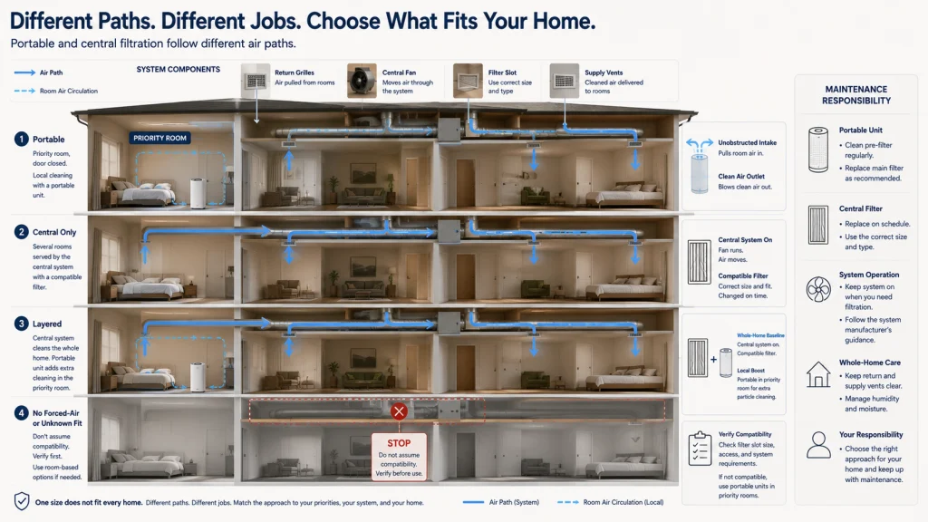 Portable vs Central Air Filtration